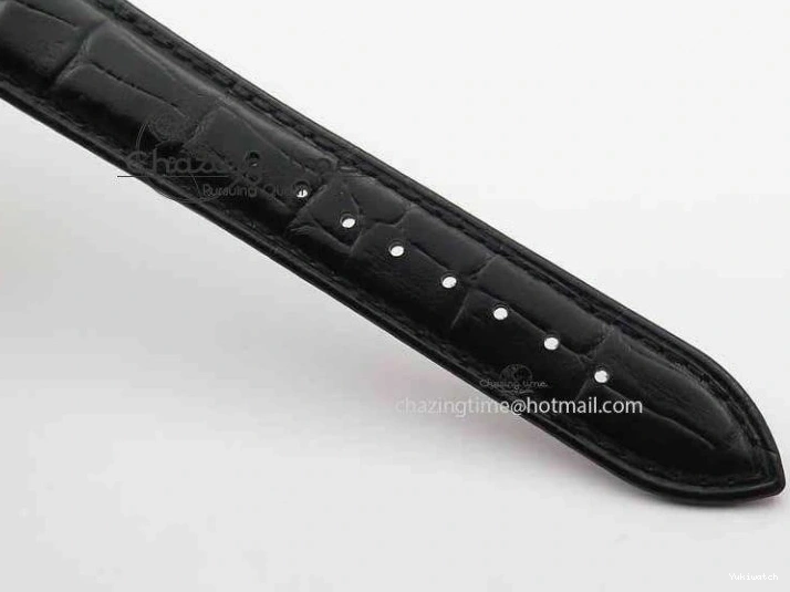 Black RG A3165 Dial Leather Date On Stick Best Edition Strap VF Cellini Markers Black 0708